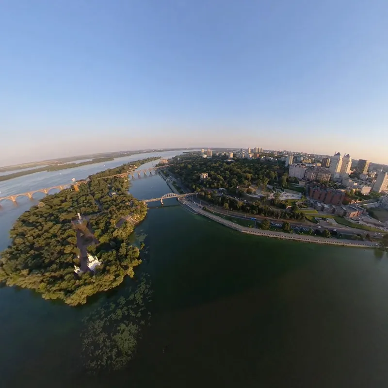 Фото города Днепр с дрона