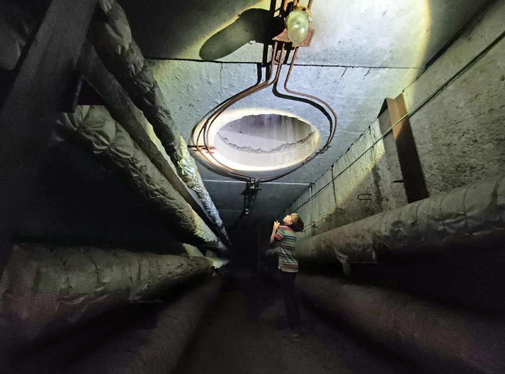 Рассматриваем колодцы и считаем количество бетонных колец